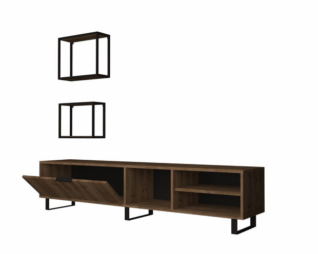 Set mobili soggiorno Denza Noce, 3 pezzi (2)