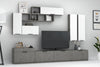 Set mobili soggiorno Domino Grigio, 4 pezzi (1)
