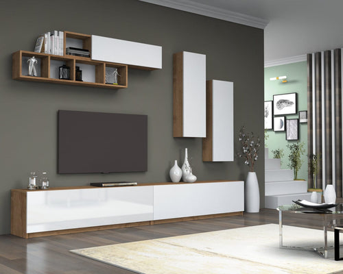 Set mobili soggiorno Dona Noce, 5 pezzi