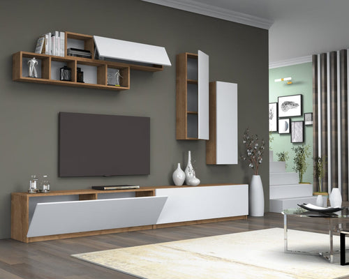 Set mobili soggiorno Dona Noce, 5 pezzi (1)
