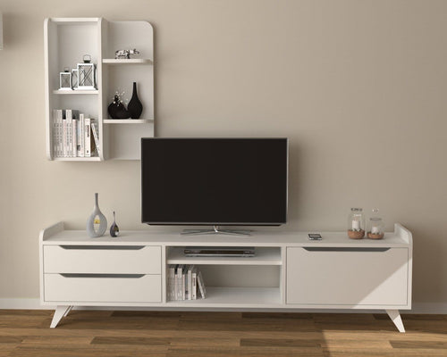 Set mobili soggiorno Doruk Bianco, 2 pezzi (1)