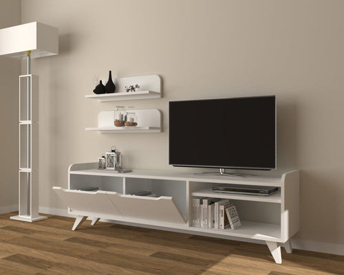 Set mobili soggiorno Doruk Bianco, 3 pezzi (1)