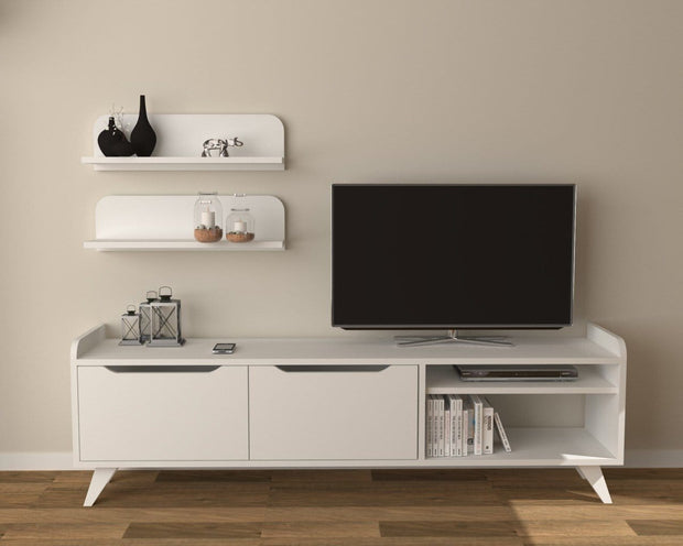 Set mobili soggiorno Doruk Bianco, 3 pezzi (2)