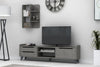 Set mobili soggiorno Doruk Grigio, 2 pezzi (1)