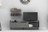 Set mobili soggiorno Doruk Grigio, 3 pezzi