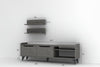 Set mobili soggiorno Doruk Grigio, 3 pezzi (3)