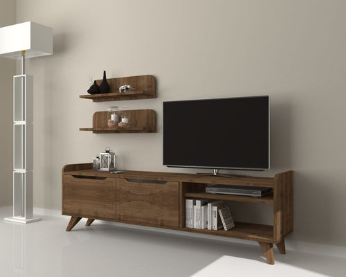 Set mobili soggiorno Doruk Noce, 3 pezzi