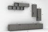 Set mobili soggiorno Ege Grigio, 5 pezzi (3)