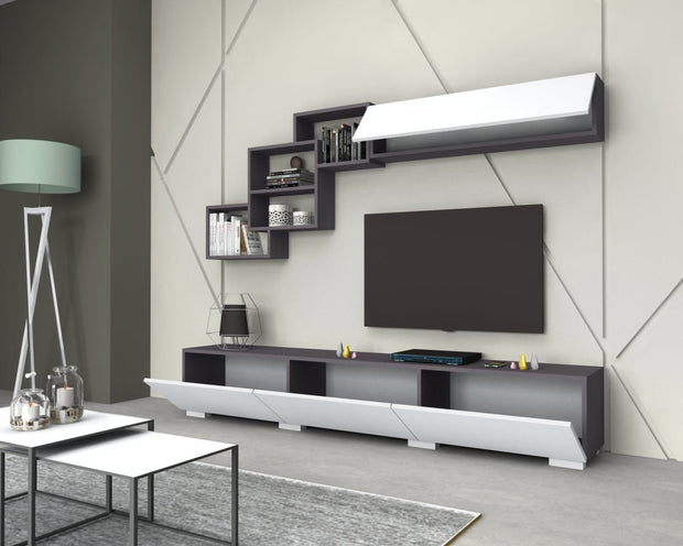 Set mobili soggiorno Free Antracite, 2 pezzi (2)