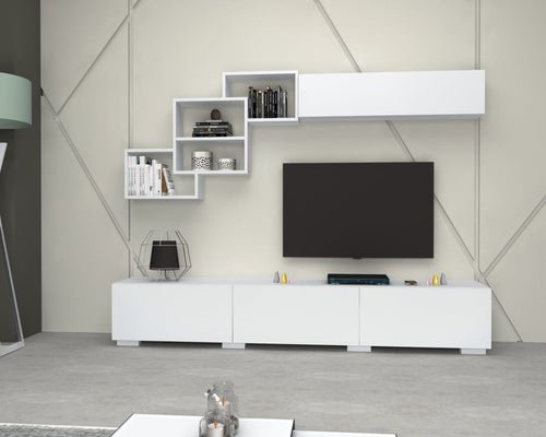 Set mobili soggiorno Free Bianco, 2 pezzi (1)
