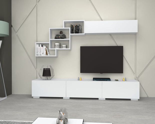 Set mobili soggiorno Free Bianco, 2 pezzi (1)