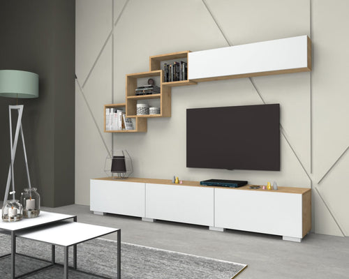 Set mobili soggiorno Free Quercia, 2 pezzi
