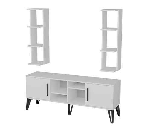 Set mobili soggiorno Istanbul Bianco, 3 pezzi