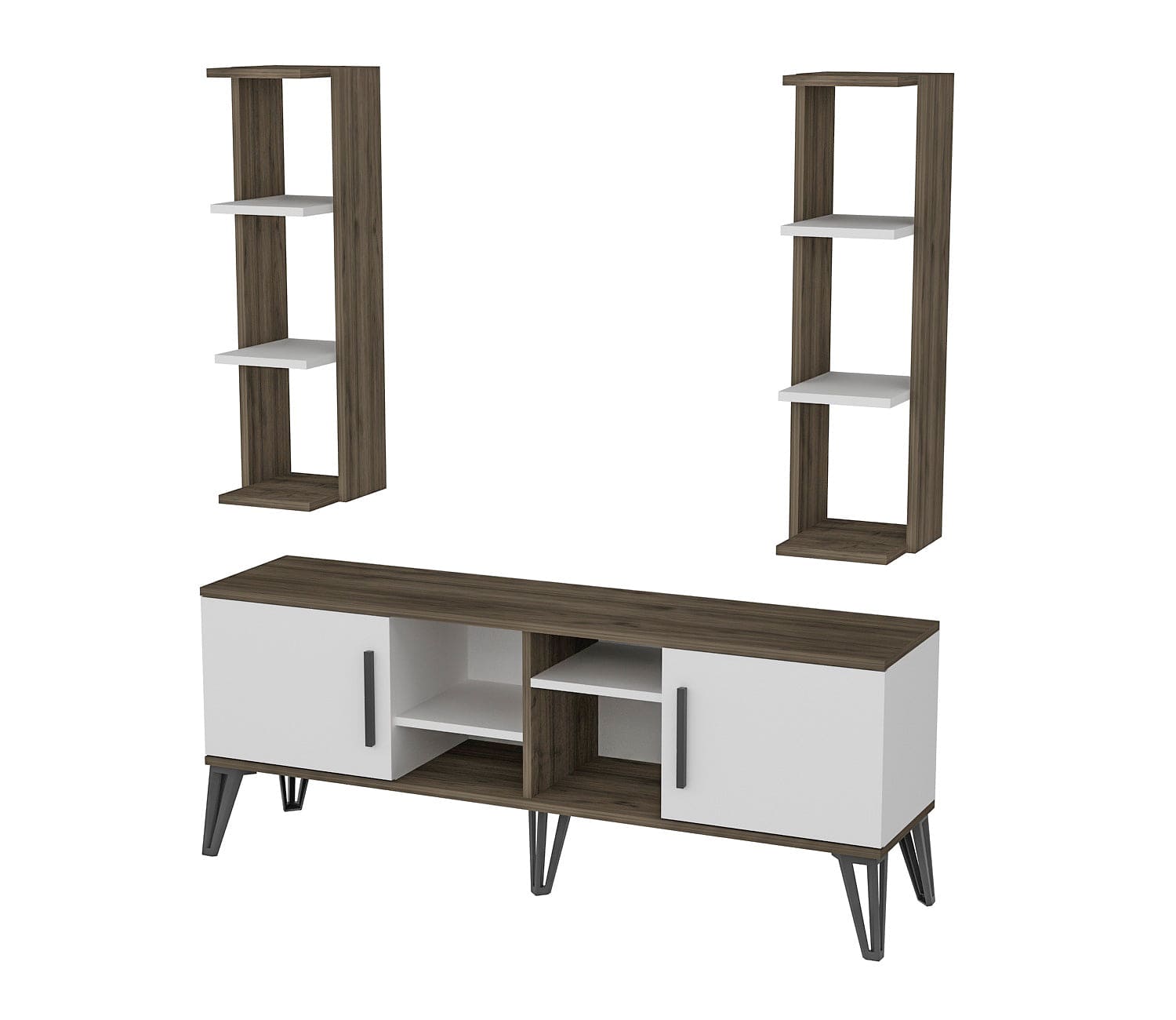 Set mobili soggiorno Istanbul Noce, 3 pezzi