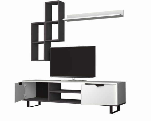 Set mobili soggiorno Lonsa Bianco, 4 pezzi (2)