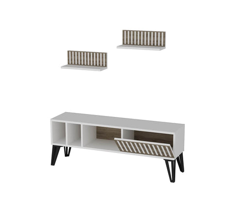 Set mobili soggiorno Malen Bianco, 3 pezzi (1)