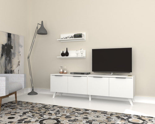 Set mobili soggiorno Mast Bianco, 3 pezzi