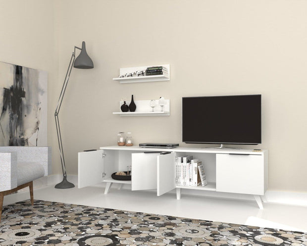 Set mobili soggiorno Mast Bianco, 3 pezzi (2)