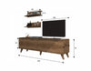 Set mobili soggiorno Mast Noce, 3 pezzi (2)