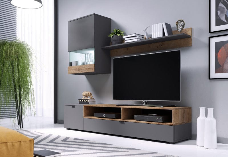 Halmar Set mobili soggiorno Pat Grigio, 3 pezzi