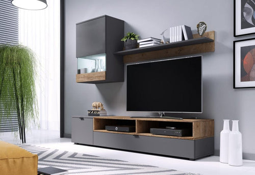 Halmar Set mobili soggiorno Pat Grigio, 3 pezzi
