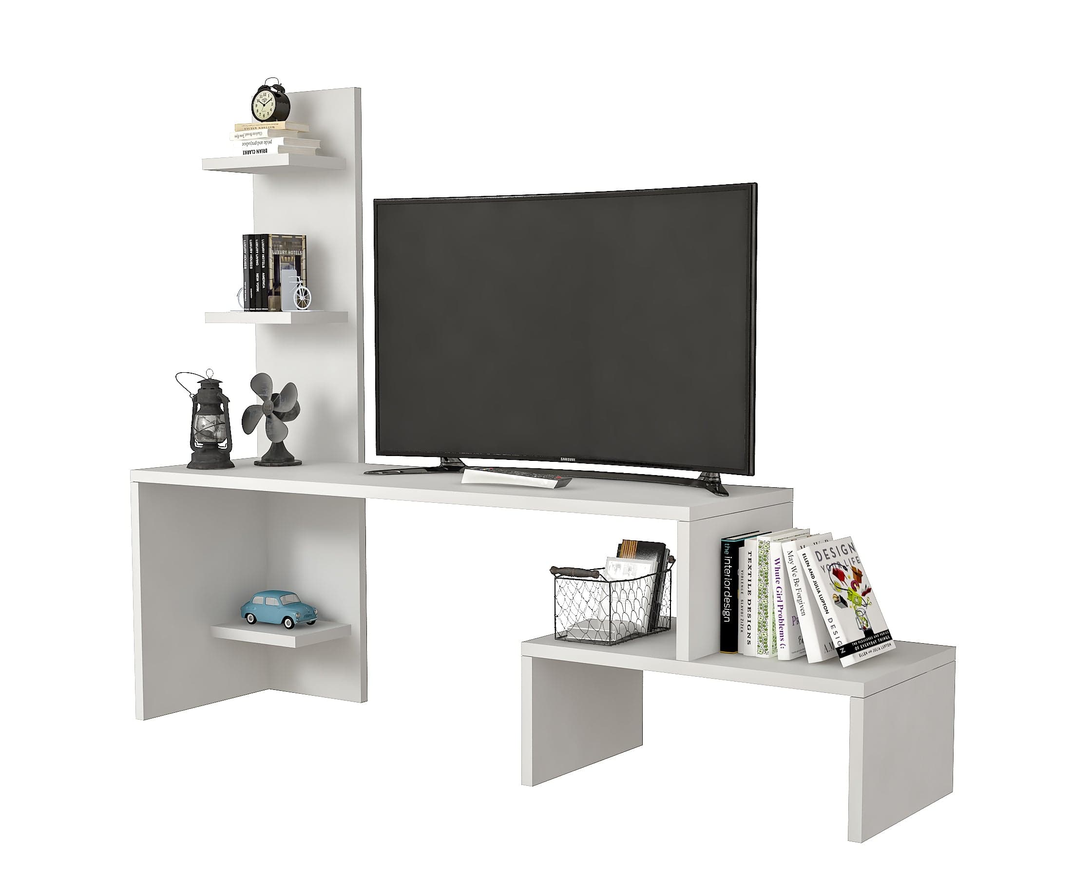 Set mobili soggiorno Serra Bianco, 2 pezzi (2)