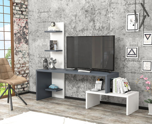Set mobili soggiorno Serra Grigio, 2 pezzi