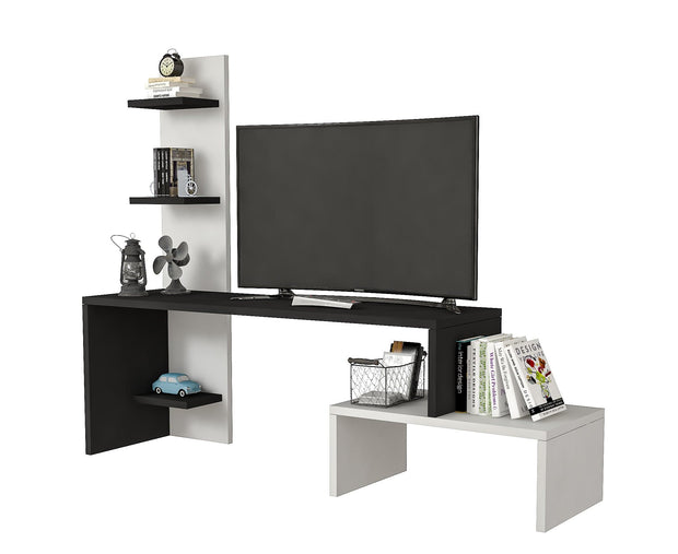 Set mobili soggiorno Serra Nero, 2 pezzi (2)