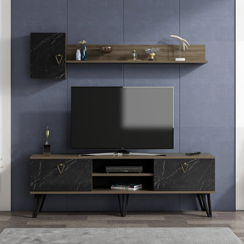 Set mobili soggiorno Tanjant Noce, 3 pezzi