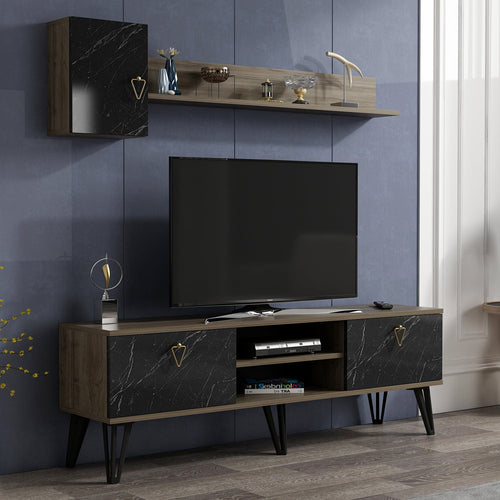 Set mobili soggiorno Tanjant Noce, 3 pezzi (1)