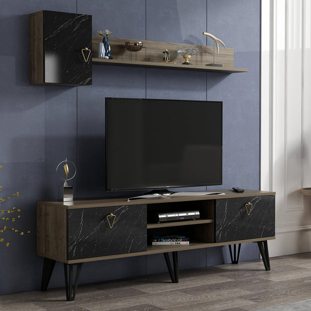 Set mobili soggiorno Tanjant Noce, 3 pezzi (1)