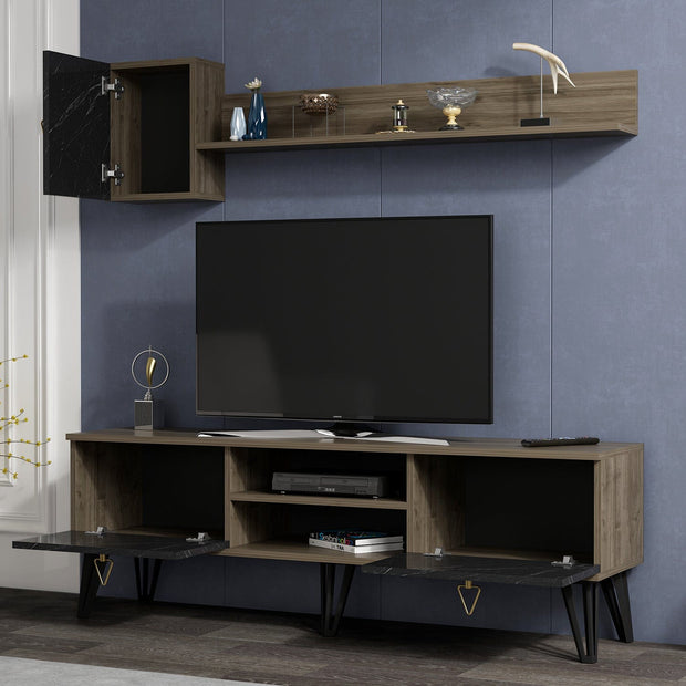 Set mobili soggiorno Tanjant Noce, 3 pezzi (2)