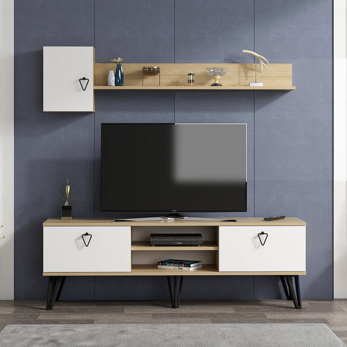 Set mobili soggiorno Tanjant Quercia, 3 pezzi