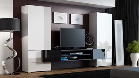 Halmar Set mobili soggiorno Tori Bianco, 3 pezzi