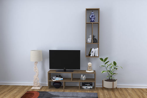 Set mobili soggiorno Yapren Marrone, 2 pezzi