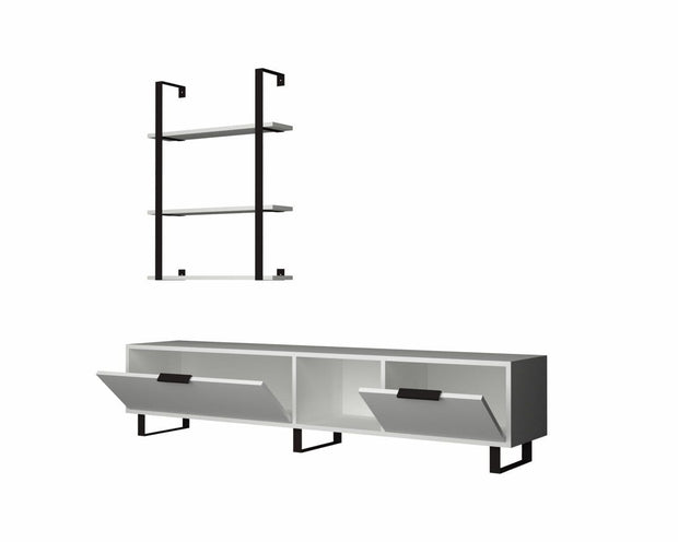 Set mobili soggiorno Zeon Grande Bianco, 2 pezzi (2)