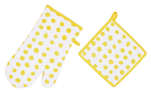 Bizzotto Set tessile da cucina, 2 pezzi Marisol Giallo