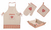 Bizzotto Set tessile da cucina, 4 pezzi Anna Rosso