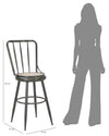 Sgabello Bar Berlin -A- cm 43x51x107 (8)