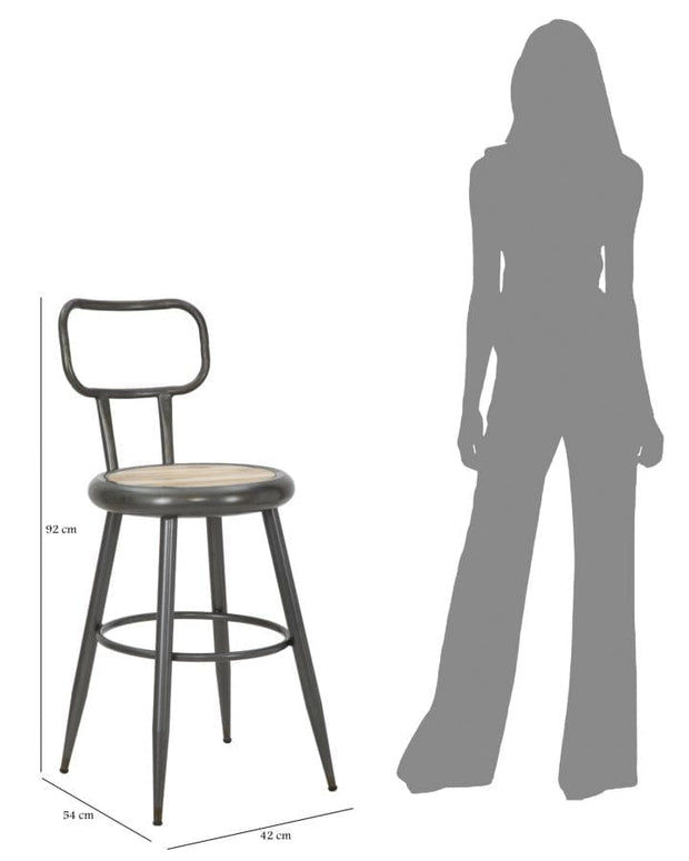 Sgabello Bar Berlin -B- cm 42x54x92 (8)