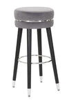 Sgabello Bar Paris Grigio/Silver cm Ø 35x74