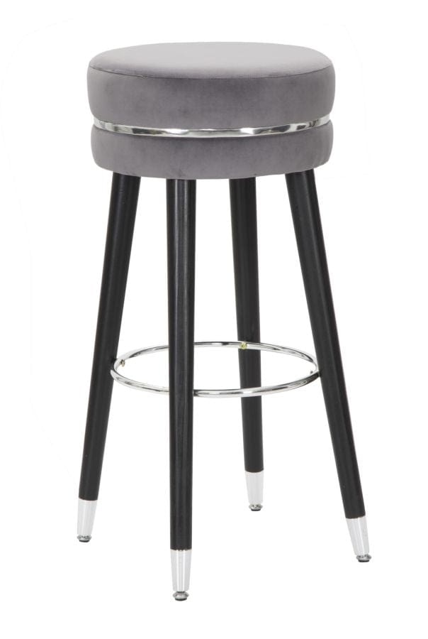 Sgabello Bar Paris Grigio/Silver cm Ø 35x74