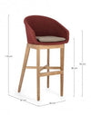 Bizzotto Sgabello da bar Coachella Rosso