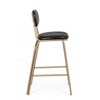 Bizzotto Sgabello da bar in ecopelle Addy Nero