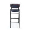 Bizzotto Sgabello da bar in ecopelle Debbie Vintage Blu