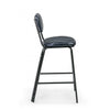Bizzotto Sgabello da bar in ecopelle Debbie Vintage Blu