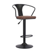 Sgabello da bar in ecopelle Detroit Marrone