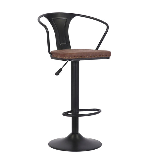 Sgabello da bar in ecopelle Detroit Marrone