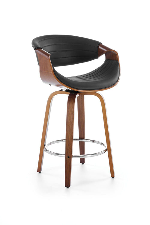 Halmar Sgabello da bar in ecopelle H123 Nero