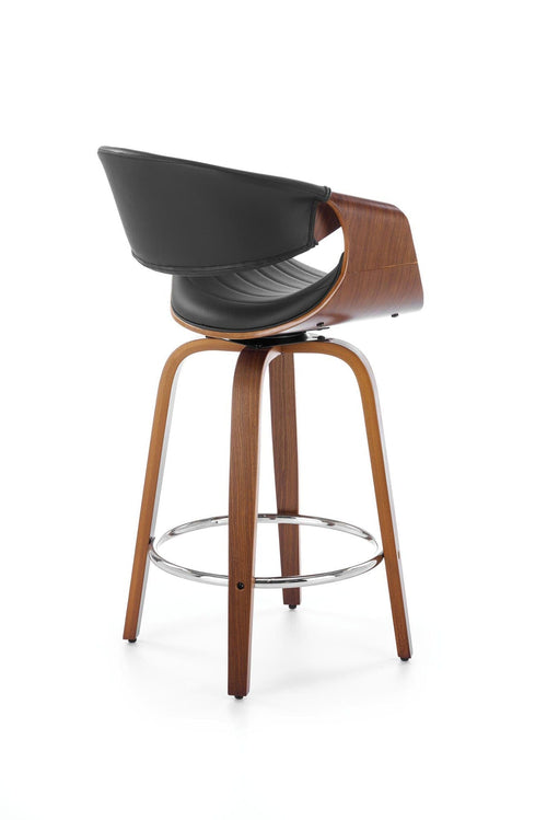Halmar Sgabello da bar in ecopelle H123 Nero